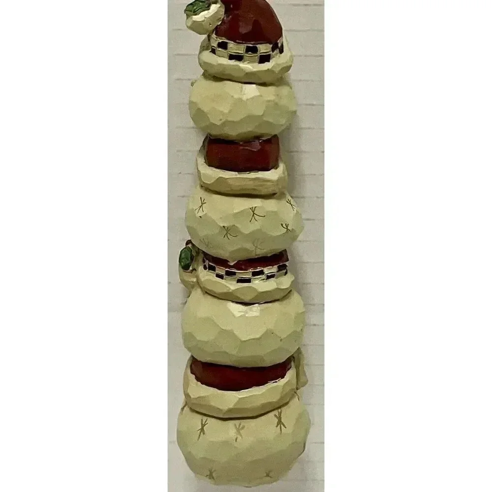Santa Head Totem Pole Ornament ￼ Christmas Holiday‎ 5 1/4 Inch￼ ￼Unique